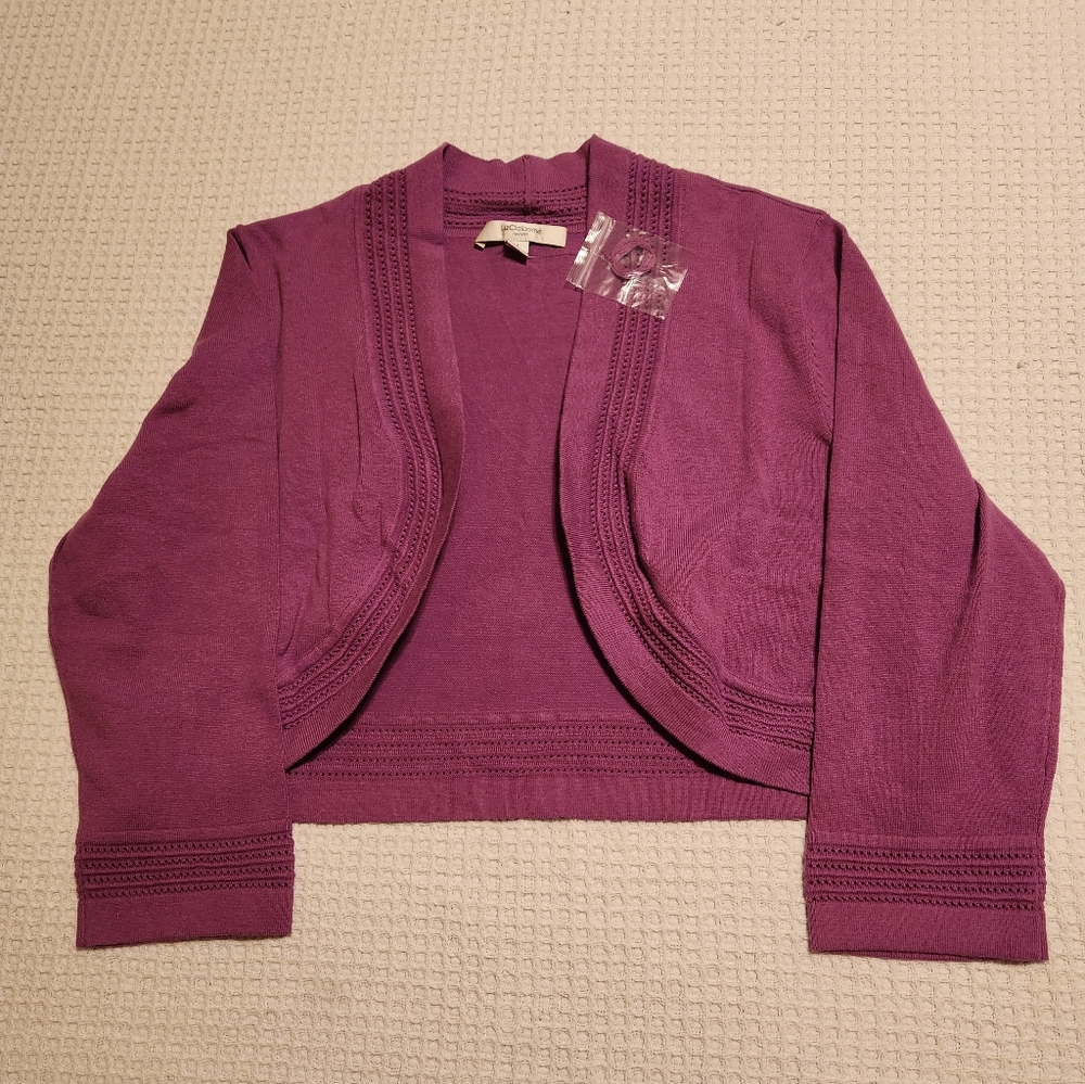 Liz Caiborne women's purple cardigan. Size medium. NWOT